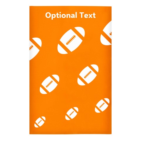 Regular (38cm x 25cm) (Rugby Icon) - Orange - Stretch Polyester (Personalised with Text)