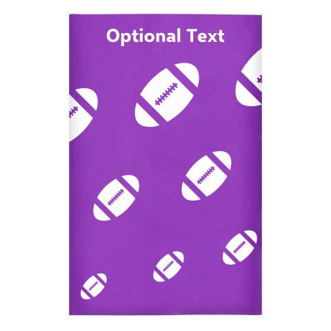 Regular (38cm x 25cm) (Rugby Icon) - Purple - Stretch Polyester (Personalised with Text)