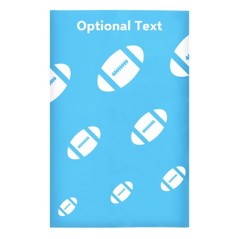Regular (38cm x 25cm) (Rugby Icon) - Sky Blue - Stretch Polyester (Personalised with Text)