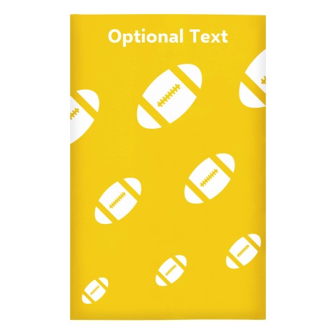 Regular (38cm x 25cm) (Rugby Icon) - Yellow - Stretch Polyester (Personalised with Text)