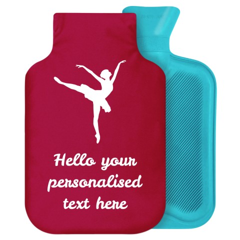 - 2 Litre Generic from Stock Available Colours (Ballet Icon) Burgundy Soft Velvet Polyester Fabric Removable Cover (Personalised with Text)