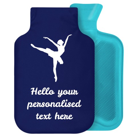 - 2 Litre Generic from Stock Available Colours (Ballet Icon) Navy Blue Soft Velvet Polyester Fabric Removable Cover (Personalised with Text)