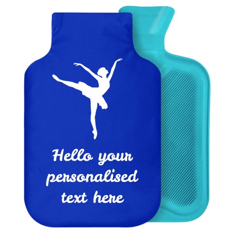 - 2 Litre Generic from Stock Available Colours (Ballet Icon) - Royal Blue Soft Velvet Polyester Fabric Removable Cover (Personalised with Text)