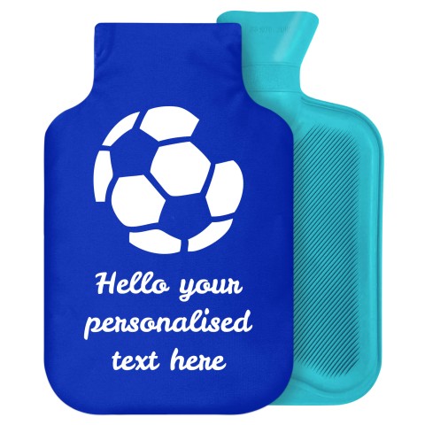- 2 Litre Generic from Stock Available Colours (Football Icon) - Royal Blue Soft Velvet Polyester Fabric Removable Cover (Personalised with Text)