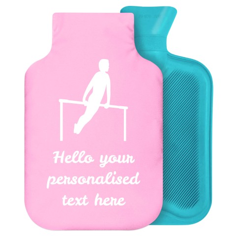 - 2 Litre Generic from Stock Available Colours (Gymnastics Icon) - Baby Pink Soft Velvet Polyester Fabric Removable Cover (Personalised with Text)