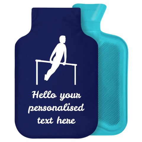 - 2 Litre Generic from Stock Available Colours (Gymnastics Icon) Navy Blue Soft Velvet Polyester Fabric Removable Cover (Personalised with Text)