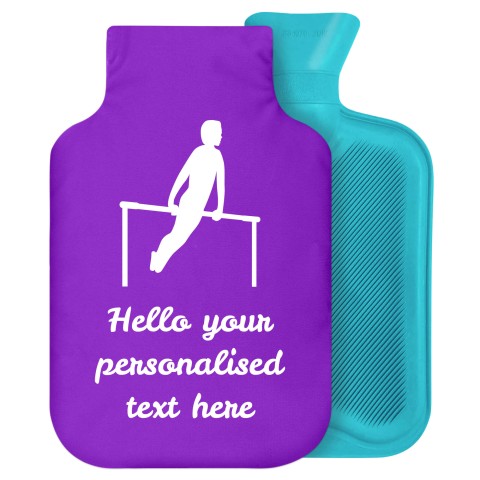 - 2 Litre Generic from Stock Available Colours (Gymnastics Icon) - Purple Soft Velvet Polyester Fabric Removable Cover (Personalised with Text)