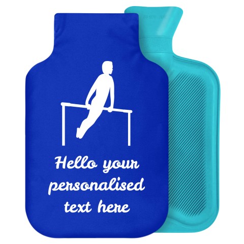 - 2 Litre Generic from Stock Available Colours (Gymnastics Icon) - Royal Blue Soft Velvet Polyester Fabric Removable Cover (Personalised with Text)