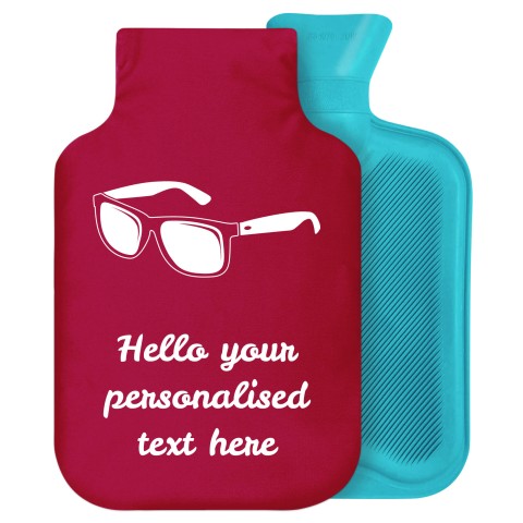 - 2 Litre Generic from Stock Available Colours (Sunglasses Icon) Burgundy Soft Velvet Polyester Fabric Removable Cover (Personalised with Text)