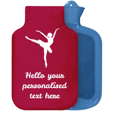- 2 Litre Sanger Brand (Ballet Icon) Burgundy Soft Velvet Polyester Fabric Removable Cover (Personalised with Text)