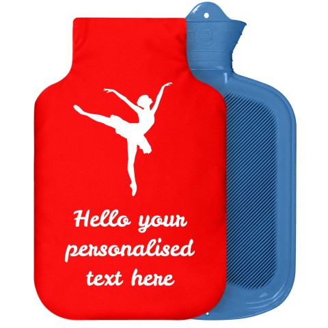 - 2 Litre Sanger Brand (Ballet Icon) - Red Soft Velvet Polyester Fabric Removable Cover (Personalised with Text)