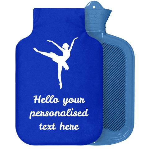 - 2 Litre Sanger Brand (Ballet Icon) - Royal Blue Soft Velvet Polyester Fabric Removable Cover (Personalised with Text)
