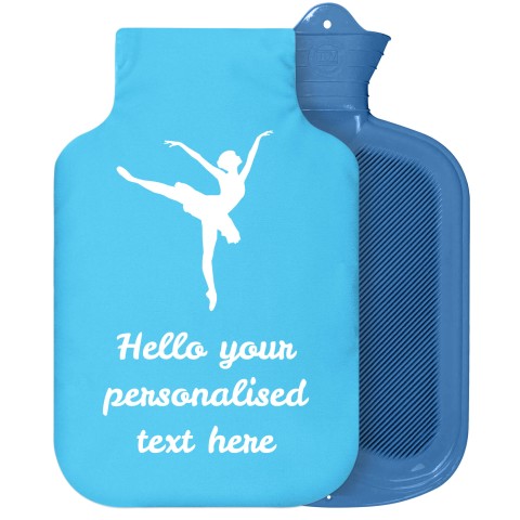 - 2 Litre Sanger Brand (Ballet Icon) - Sky Blue Soft Velvet Polyester Fabric Removable Cover (Personalised with Text)