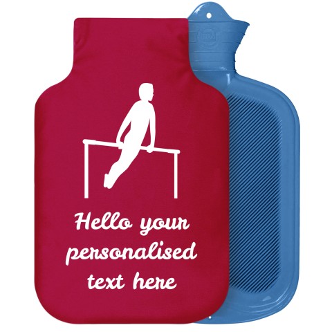 - 2 Litre Sanger Brand (Gymnastics Icon) Burgundy Soft Velvet Polyester Fabric Removable Cover (Personalised with Text)