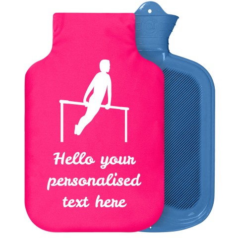 - 2 Litre Sanger Brand (Gymnastics Icon) - Fuchsia Pink Soft Velvet Polyester Fabric Removable Cover (Personalised with Text)