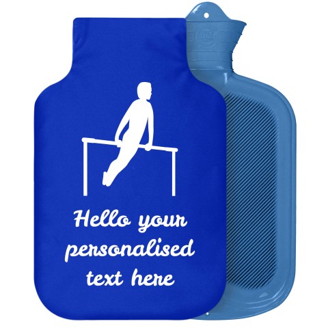 - 2 Litre Sanger Brand (Gymnastics Icon) - Royal Blue Soft Velvet Polyester Fabric Removable Cover (Personalised with Text)