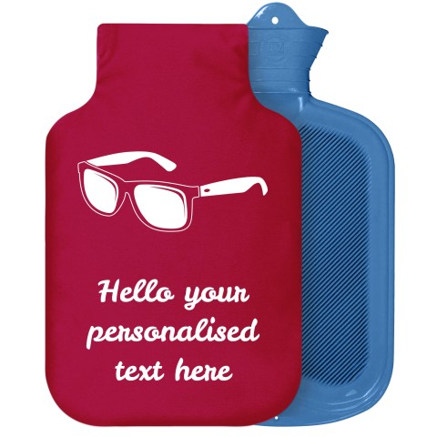 - 2 Litre Sanger Brand (Sunglasses Icon) Burgundy Soft Velvet Polyester Fabric Removable Cover (Personalised with Text)