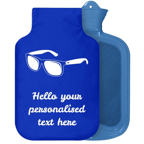 - 2 Litre Sanger Brand (Sunglasses Icon) - Royal Blue Soft Velvet Polyester Fabric Removable Cover (Personalised with Text)