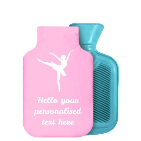 - 750ml Highlight (Stock Available Colour) (Ballet Icon) - Baby Pink Soft Velvet Polyester Fabric Removable Cover (Personalised with Text)