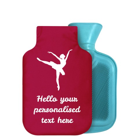 - 750ml Highlight (Stock Available Colour) (Ballet Icon) Burgundy Soft Velvet Polyester Fabric Removable Cover (Personalised with Text)