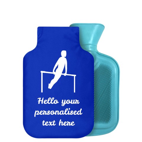 - 750ml Highlight (Stock Available Colour) (Gymnastics Icon) - Royal Blue Soft Velvet Polyester Fabric Removable Cover (Personalised with Text)