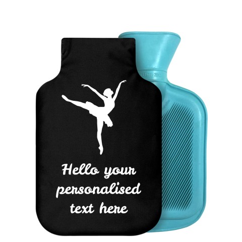 - 800ml Generic from Stock Available Colours (Ballet Icon) - Black Soft Velvet Polyester Fabric Removable Cover (Personalised with Text)