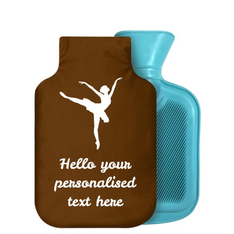 - 800ml Generic from Stock Available Colours (Ballet Icon) Brown Soft Velvet Polyester Fabric Removable Cover (Personalised with Text)