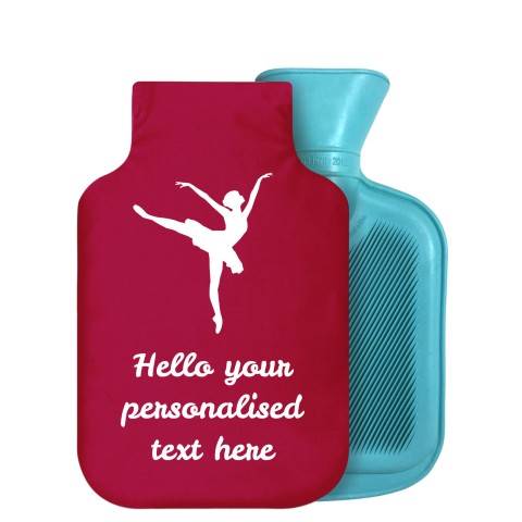 - 800ml Generic from Stock Available Colours (Ballet Icon) Burgundy Soft Velvet Polyester Fabric Removable Cover (Personalised with Text)