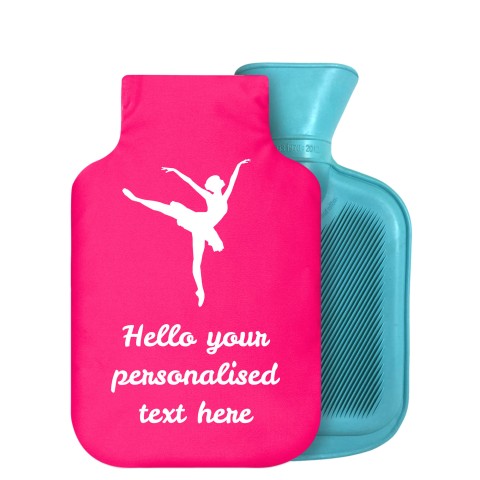 - 800ml Generic from Stock Available Colours (Ballet Icon) - Fuchsia Pink Soft Velvet Polyester Fabric Removable Cover (Personalised with Text)