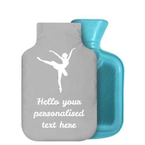 - 800ml Generic from Stock Available Colours (Ballet Icon) (Grey) Soft Velvet Polyester Fabric Removable Cover (Personalised with Text)