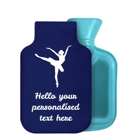 - 800ml Generic from Stock Available Colours (Ballet Icon) Navy Blue Soft Velvet Polyester Fabric Removable Cover (Personalised with Text)