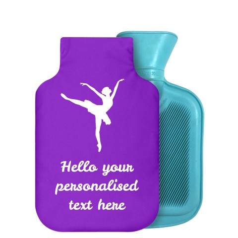 - 800ml Generic from Stock Available Colours (Ballet Icon) - Purple Soft Velvet Polyester Fabric Removable Cover (Personalised with Text)