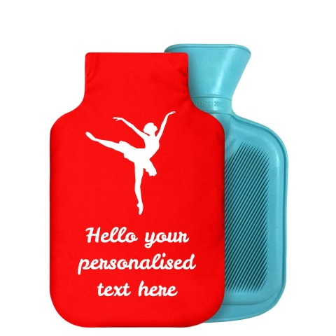 - 800ml Generic from Stock Available Colours (Ballet Icon) - Red Soft Velvet Polyester Fabric Removable Cover (Personalised with Text)