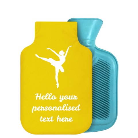 - 800ml Generic from Stock Available Colours (Ballet Icon) - Yellow Soft Velvet Polyester Fabric Removable Cover (Personalised with Text)