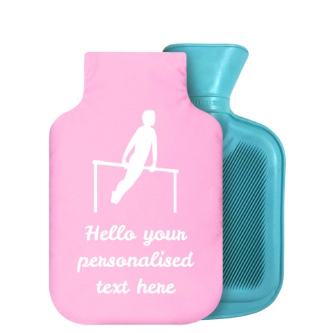 - 800ml Generic from Stock Available Colours (Gymnastics Icon) - Baby Pink Soft Velvet Polyester Fabric Removable Cover (Personalised with Text)