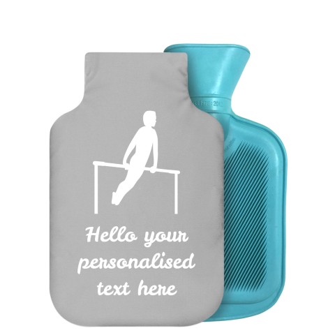 - 800ml Generic from Stock Available Colours (Gymnastics Icon) (Grey) Soft Velvet Polyester Fabric Removable Cover (Personalised with Text)