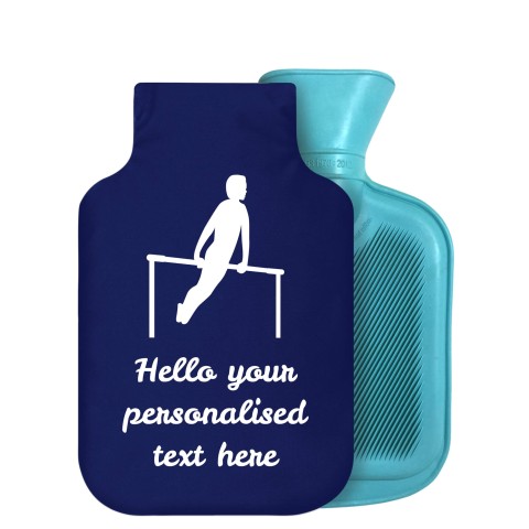 - 800ml Generic from Stock Available Colours (Gymnastics Icon) Navy Blue Soft Velvet Polyester Fabric Removable Cover (Personalised with Text)