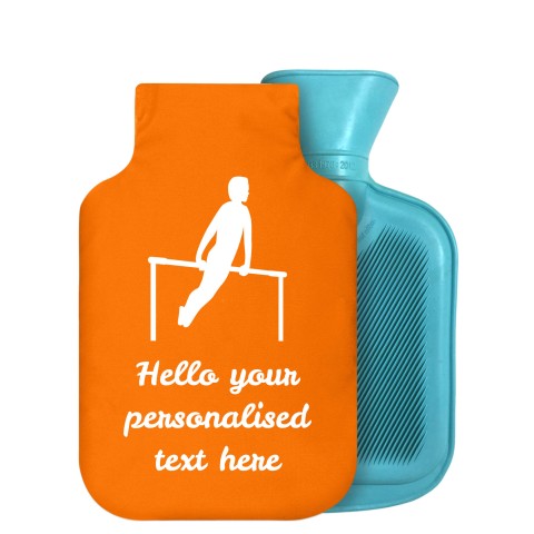 - 800ml Generic from Stock Available Colours (Gymnastics Icon) - Orange Soft Velvet Polyester Fabric Removable Cover (Personalised with Text)