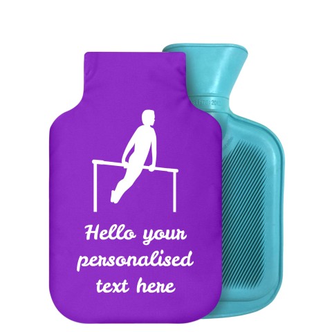 - 800ml Generic from Stock Available Colours (Gymnastics Icon) - Purple Soft Velvet Polyester Fabric Removable Cover (Personalised with Text)