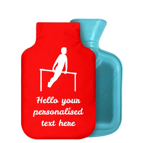 - 800ml Generic from Stock Available Colours (Gymnastics Icon) - Red Soft Velvet Polyester Fabric Removable Cover (Personalised with Text)