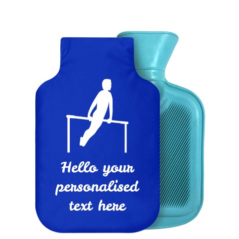 - 800ml Generic from Stock Available Colours (Gymnastics Icon) - Royal Blue Soft Velvet Polyester Fabric Removable Cover (Personalised with Text)