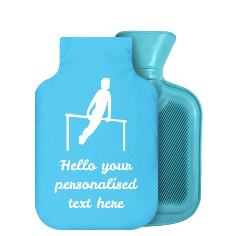 - 800ml Generic from Stock Available Colours (Gymnastics Icon) - Sky Blue Soft Velvet Polyester Fabric Removable Cover (Personalised with Text)