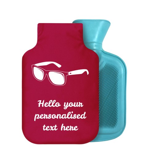 - 800ml Generic from Stock Available Colours (Sunglasses Icon) Burgundy Soft Velvet Polyester Fabric Removable Cover (Personalised with Text)