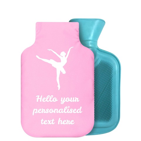 - 800ml Generic from Stock Available Colours (Ballet Icon) - Baby Pink Soft Velvet Polyester Fabric Removable Cover (Personalised with Text)