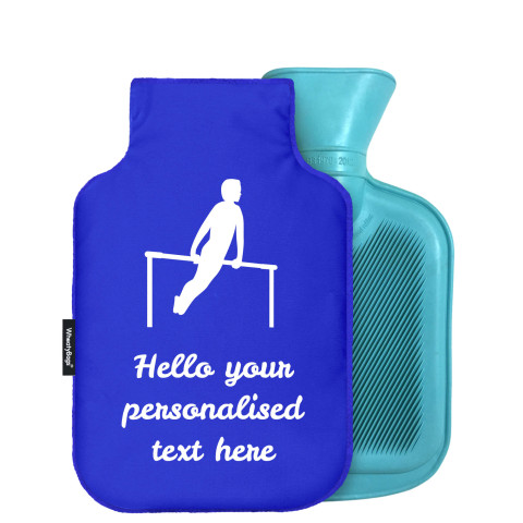 - Mini (750ml) (Gymnastics Icon) - Royal Blue Soft Velvet Polyester Fabric (Personalised with Text)