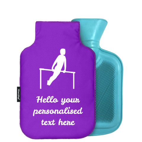 - Mini (750ml) (Gymnastics Icon) - Purple Soft Velvet Polyester Fabric (Personalised with Text)