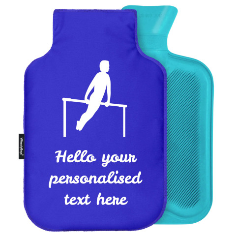 - Standard (2 Litre) (Gymnastics Icon) - Royal Blue Soft Velvet Polyester Fabric (Personalised with Text)