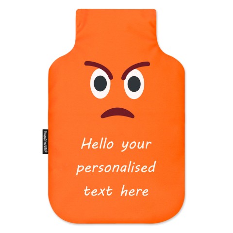 - Standard (2 Litre) - Angry Face Soft Velvet Polyester Fabric (Personalised with Text)