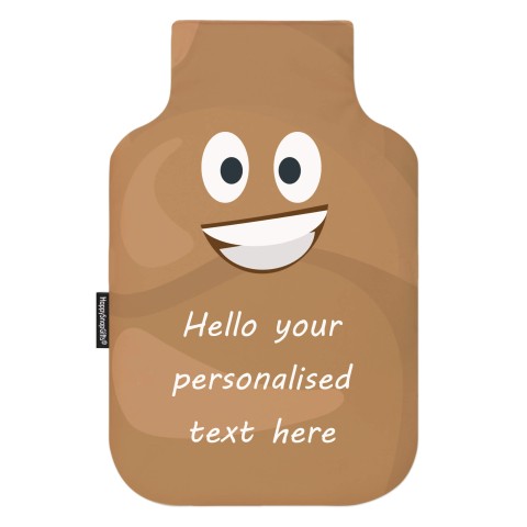- Standard (2 Litre) - Happy Poo Soft Velvet Polyester Fabric (Personalised with Text)
