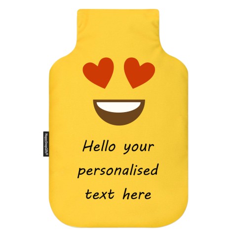 - Standard (2 Litre) - Love Heart Eyes Soft Velvet Polyester Fabric (Personalised with Text)